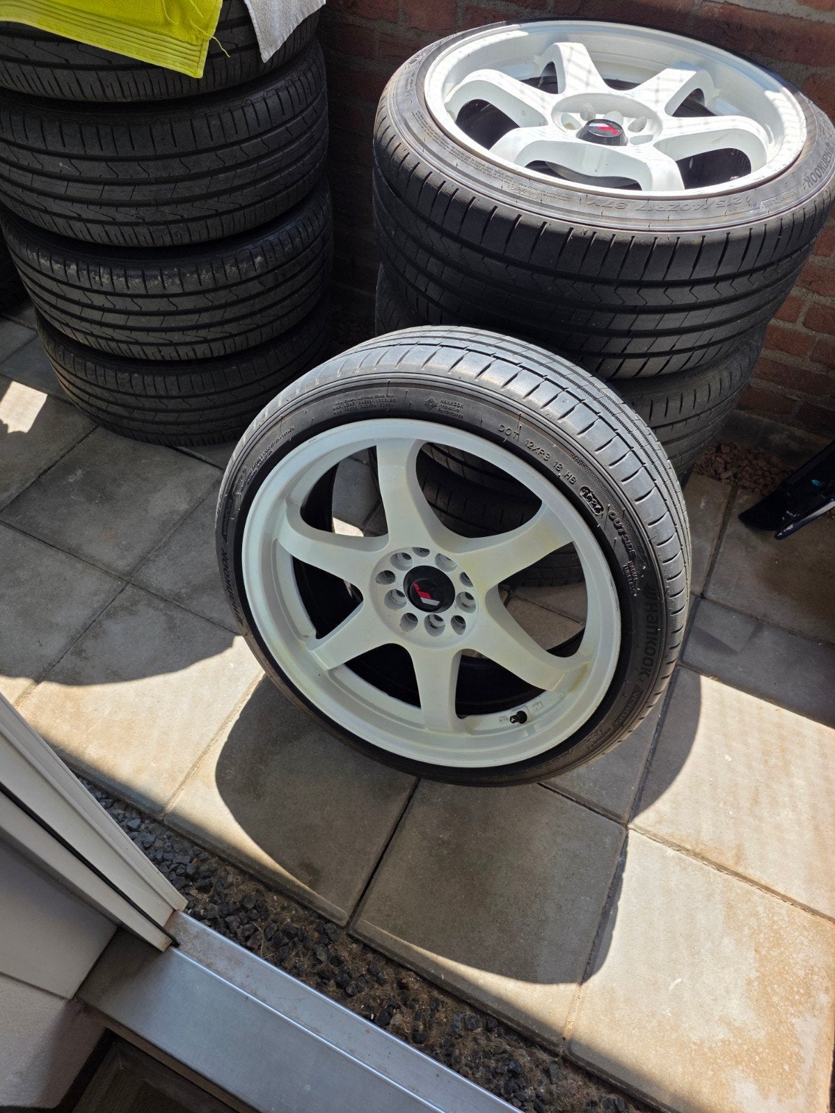 JR3 velgen 5x114.3 & 5x100 met A merk banden, Ophalen, 215 mm, 17 inch, Personenwagen