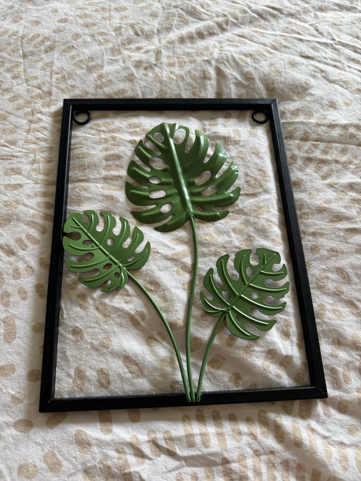 Wanddecoratie Monstera bladeren in lijst - Groen/Zwart, Huis en Inrichting, Woonaccessoires | Wanddecoraties, Metaal, Wandsculptuur