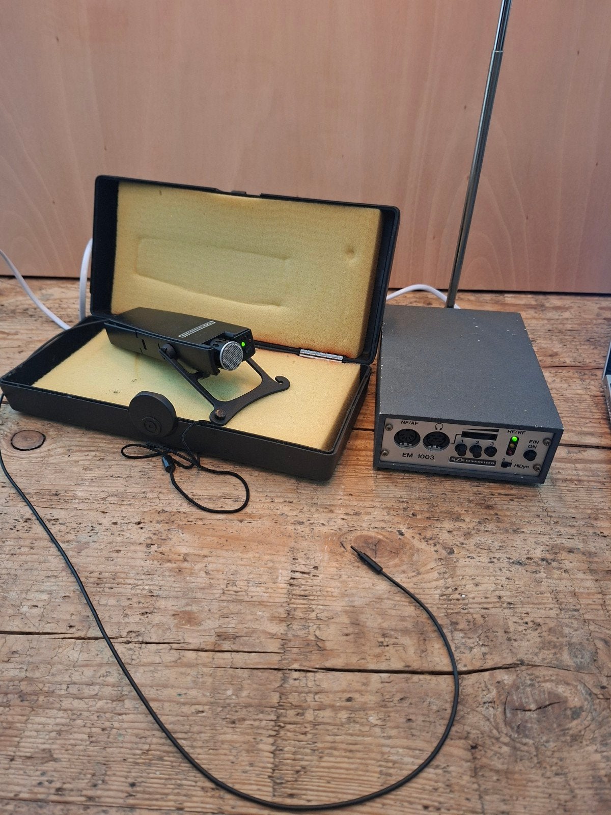 Sennheiser EM1003 / SK1012 vintage microfoonset compleet, Ophalen of Verzenden, Gebruikt