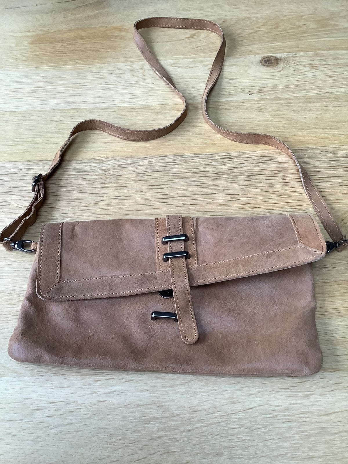 Leren festivaltasje, Sieraden, Tassen en Uiterlijk, Verzenden, Nieuw, Schoudertasje