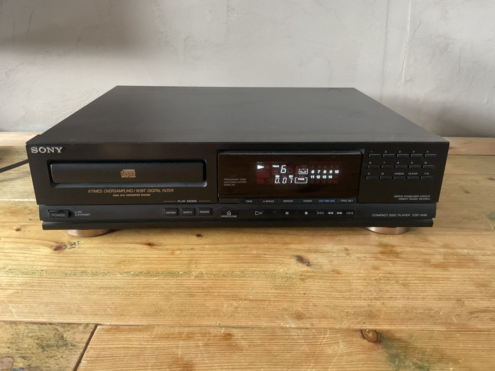 Sony CDP-M48 cd-speler 35,5cm breed, Ophalen of Verzenden, Zo goed als nieuw, Sony