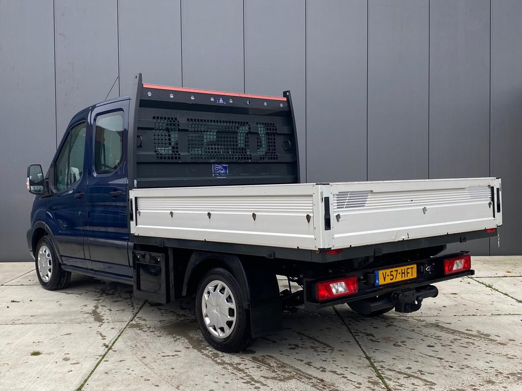Ford Transit 310 2.0TDCI 96kW/130pk CC L2 Trend Pick-up Dubb, Stof, Zwart, 4 cilinders, Blauw