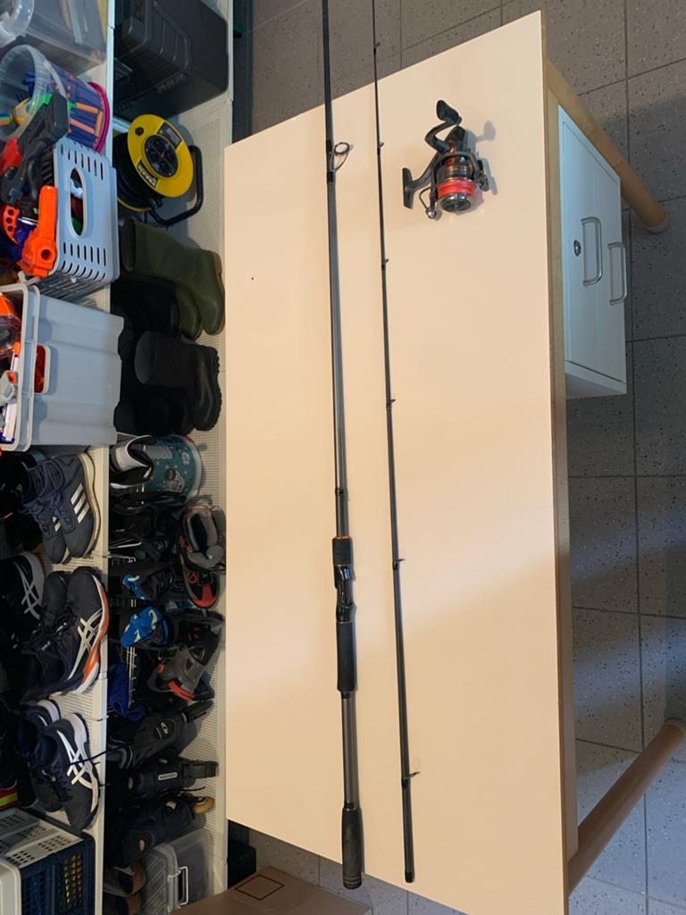 Mitchell Traxx MX2 Roofvishengel met MX2 4000 Molen, Watersport en Boten, Hengelsport | Algemeen, Ophalen, Zo goed als nieuw, Complete hengel
