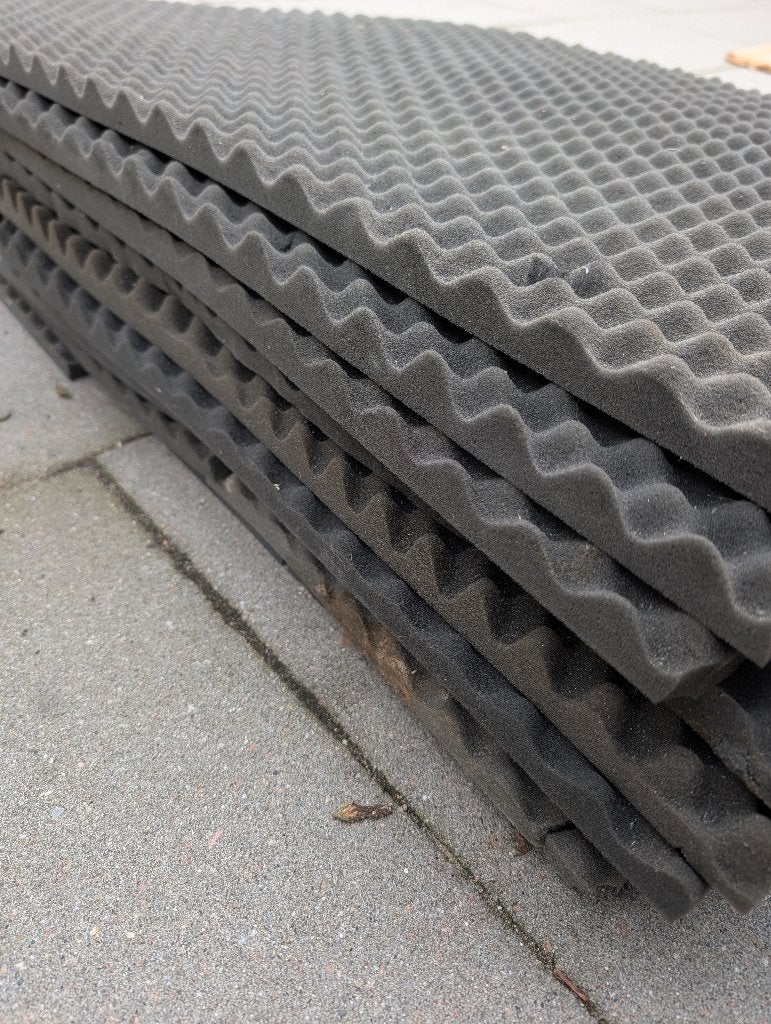 Noppenschuim / akoestisch schuim / piramideschuim, Minder dan 4 cm, Overige materialen, Gebruikt, 5 tot 10 m²