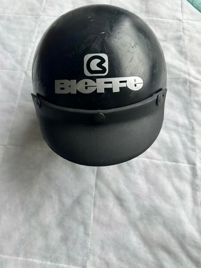 Bieffe Jethelm - Klassieke Zwarte Motorhelm, Motoren, Kleding | Motorhelmen, Heren, Jethelm, L, Overige merken, Tweedehands, Ophalen of Verzenden