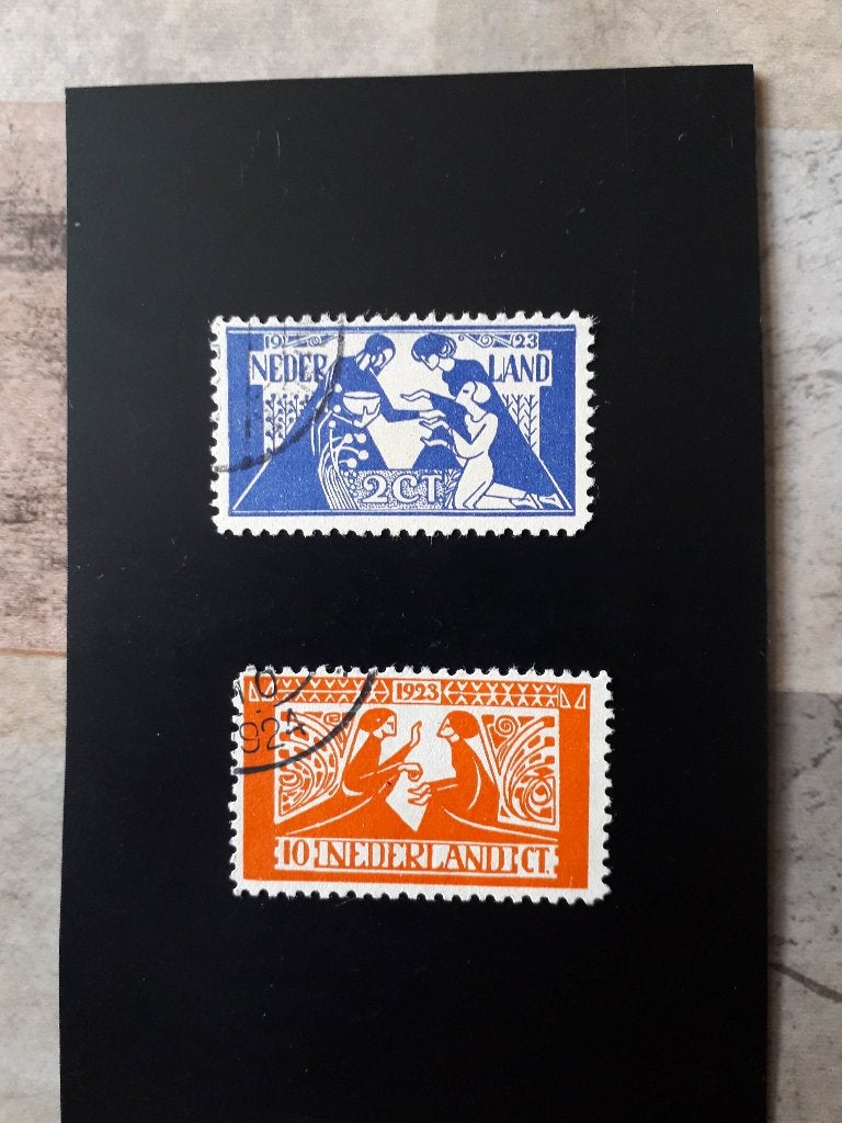 Serie Tooropzegels jaar 1923 NVPH nr 134 en 135, Postzegels en Munten, Postzegels | Nederland, Ophalen of Verzenden, T/m 1940