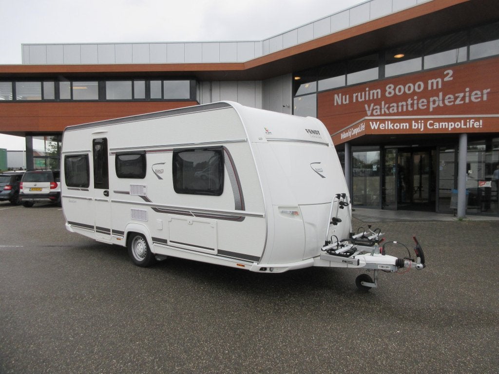 Fendt Bianco 465 TG MOVER LUIFEL FIETSENREK, Caravans en Kamperen, 2 aparte bedden, 1250 - 1500 kg, Schokbreker, Fendt