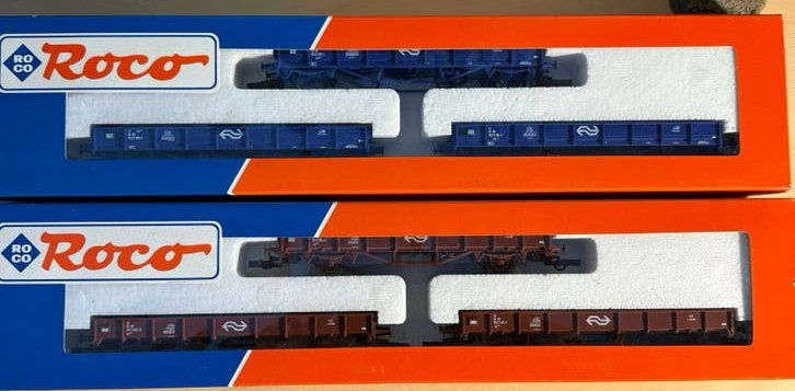 Roco set NS lage bak wagens, Gelijkstroom, Verzenden, Wagon, Roco