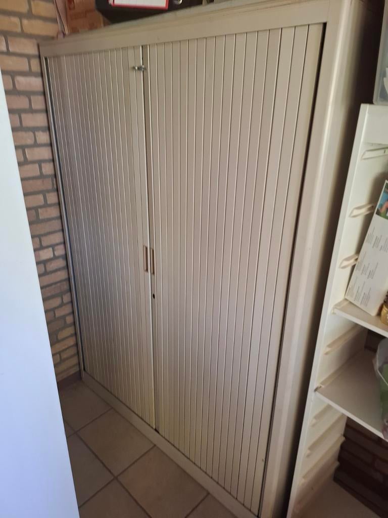 Ijzeren kast met dubbele roldeur, Ophalen, Gebruikt, 25 tot 50 cm, 50 tot 100 cm