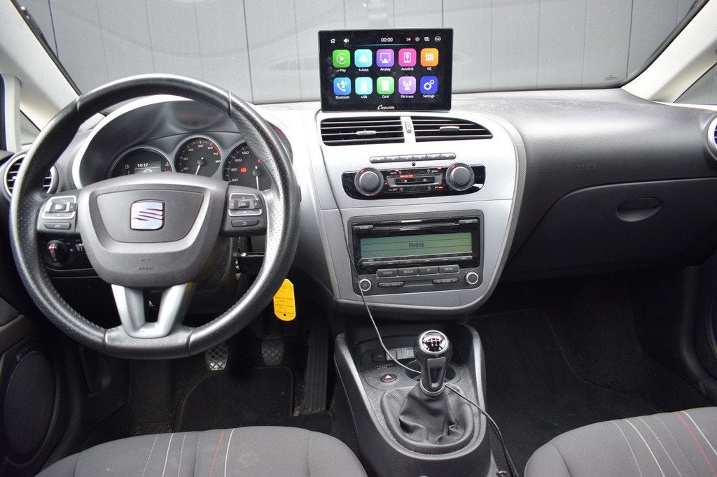 SEAT Leon 1.4 TSI Sport ECC | Sportstoelen | Carplay | 17 In, Auto's, Euro 5, Stof, Gebruikt, Zwart