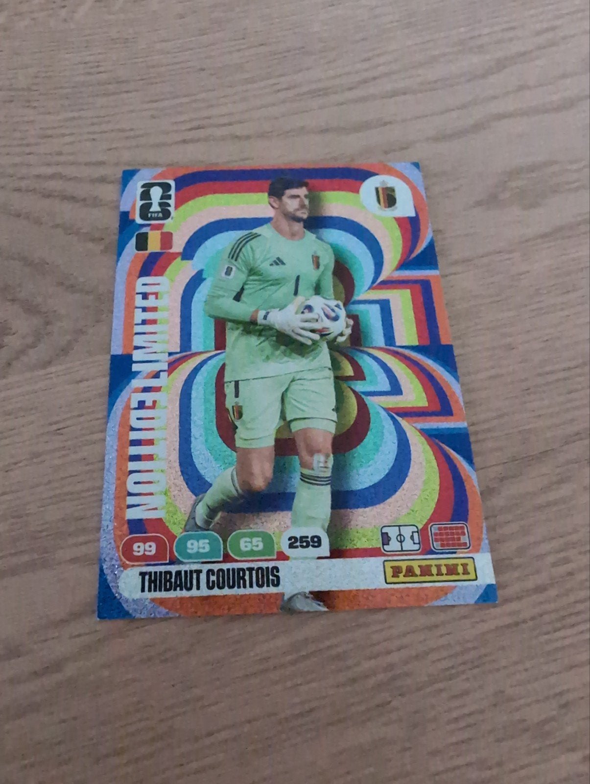 Panini Thibaut Courtois kaart limited edition world cup fifa, Ophalen of Verzenden, Nieuw
