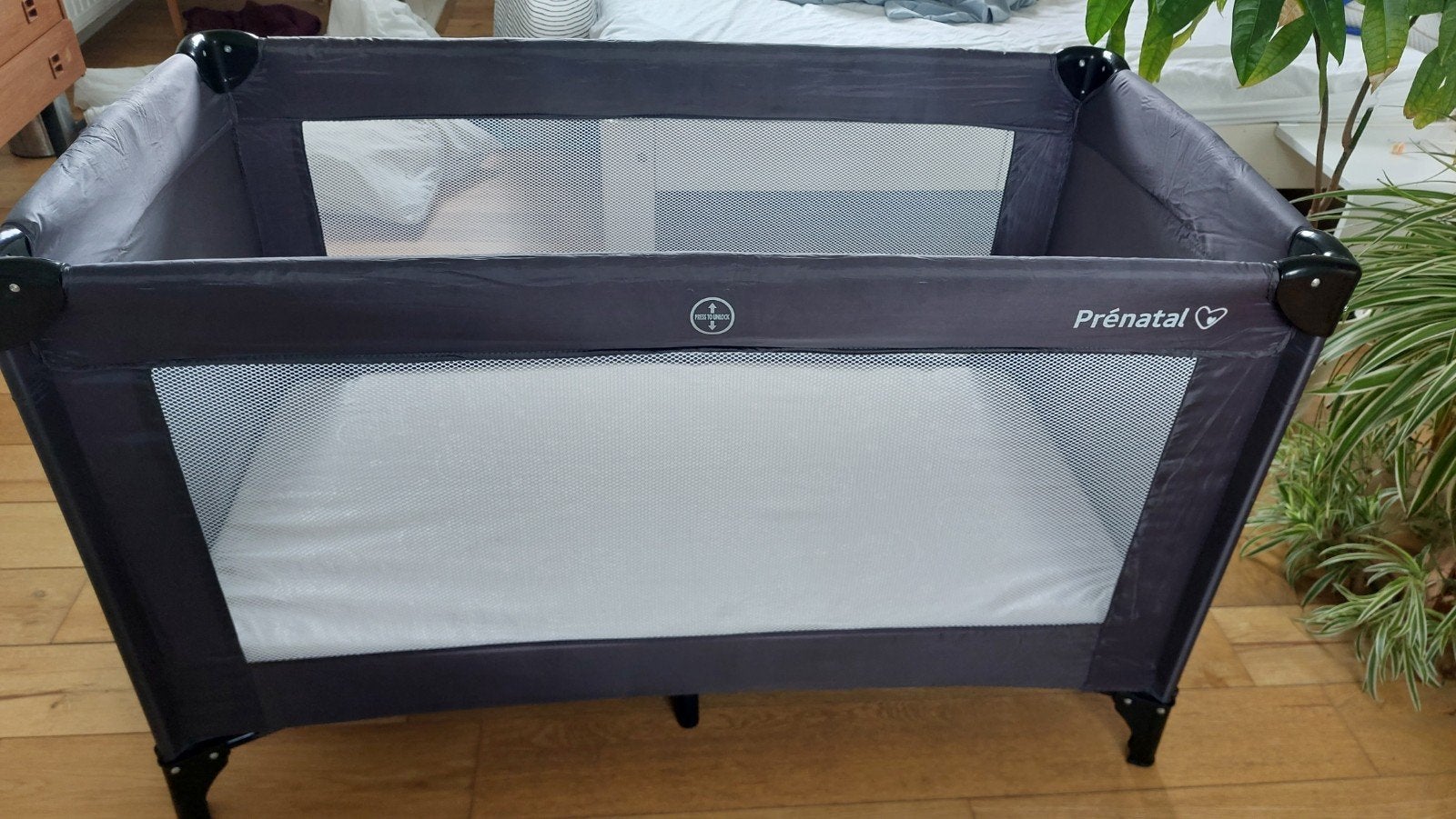 Prénatal Campingbedje incl matras - Goede Staat, Ophalen, 70 tot 85 cm, 140 tot 160 cm, Zo goed als nieuw