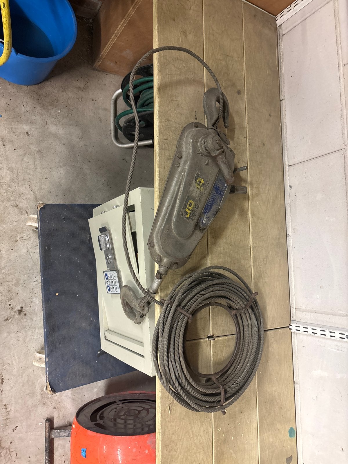 Tifor lier/takel met staalkabel - 750 kg, Ophalen, Gebruikt, Handmatig