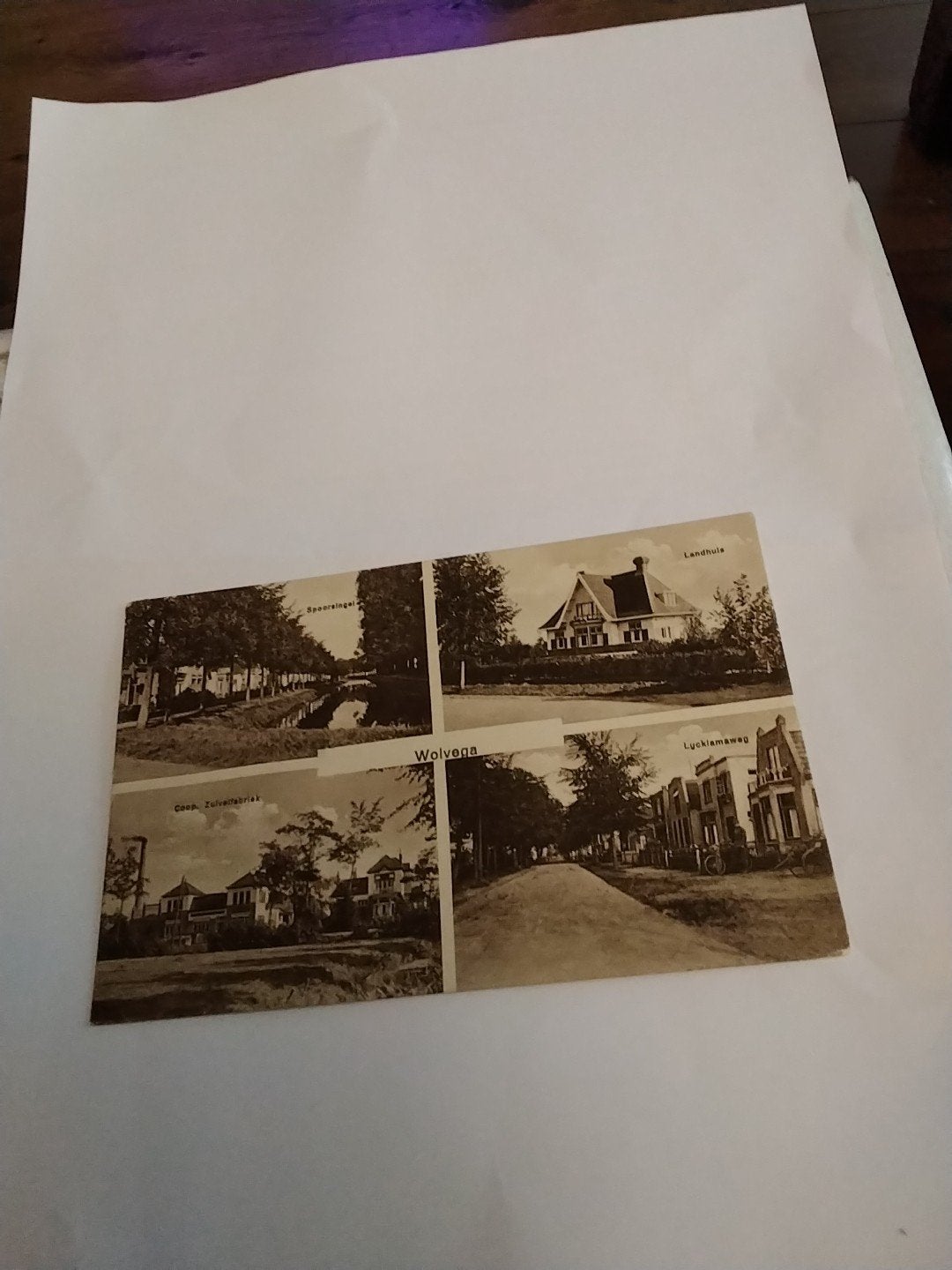 Oude ansichtkaart Wolvega - 4 gezichten, Ophalen of Verzenden, Voor 1920, Ongelopen, Friesland