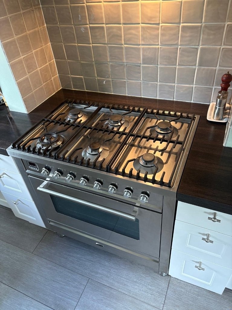 Boretti gasfornuis met elektrische oven, Ophalen, Gebruikt, 50 tot 100 cm, Minder dan 100 cm