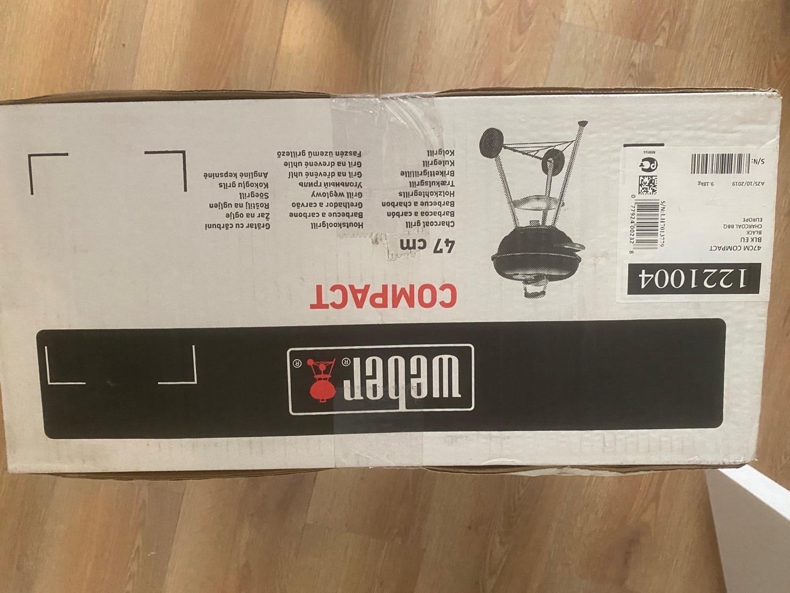 Weber Compact Kettle Houtskoolbarbecue 47 cm - Nieuw in doos, Tuin en Terras, Ophalen of Verzenden, Nieuw