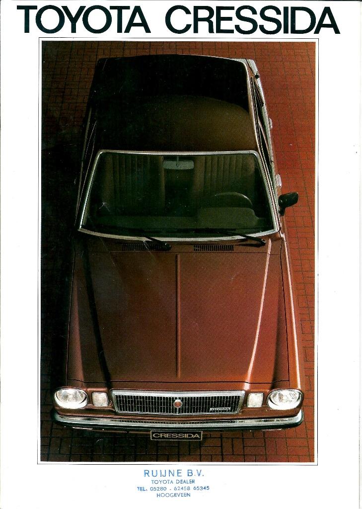 Folder Toyota Cressida 1979, Ophalen of Verzenden, Gelezen, Toyota