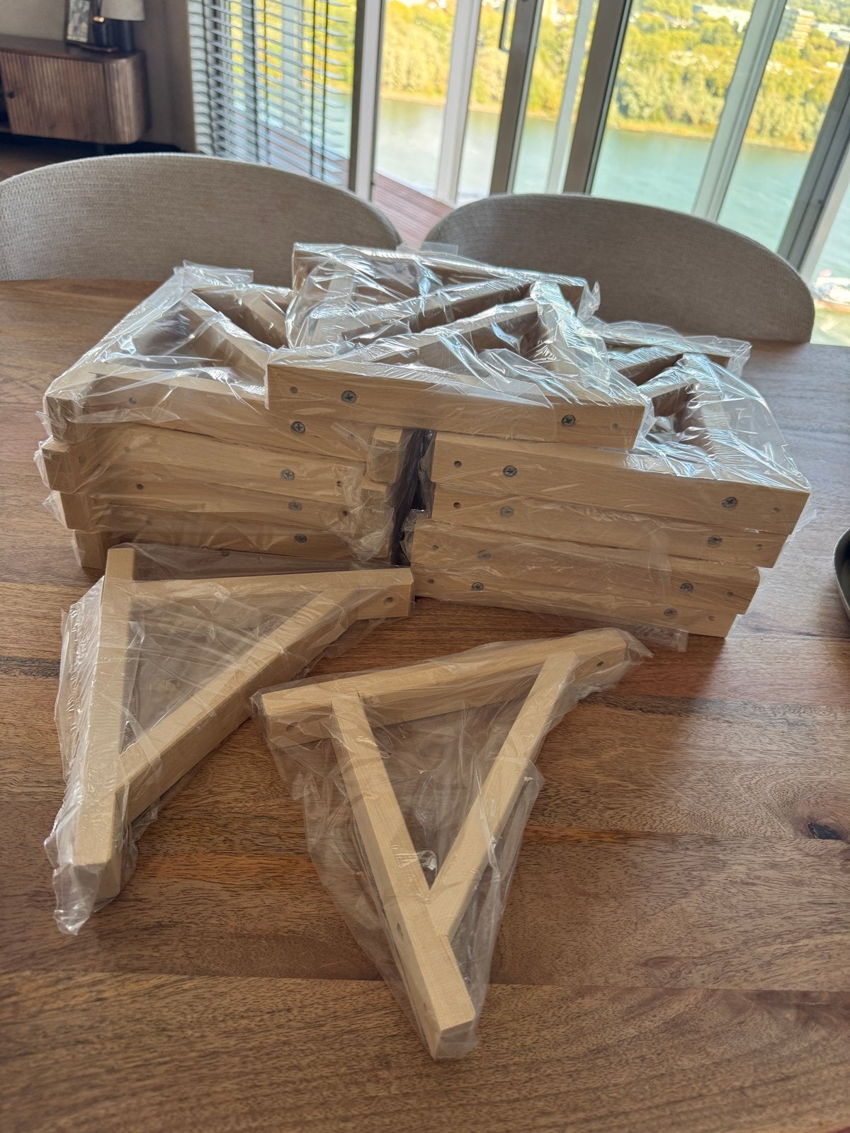 18x IKEA Ekby Valter houten plankdragers 18x23 cm nieuw, Huis en Inrichting, Ophalen of Verzenden, Nieuw