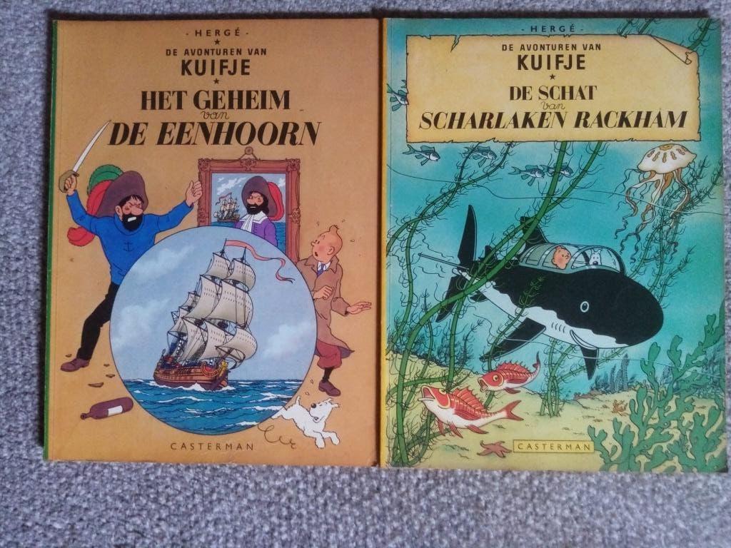 Kuifje stripboeken, Boeken, Gelezen, Ophalen of Verzenden, Meerdere stripboeken, Hergé