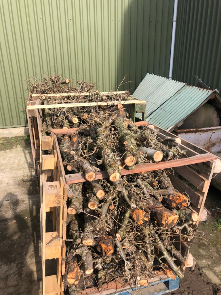 Perenhout voor houtkachel of openhaard, Tuin en Terras, Haardhout, 3 tot 6 m³, Ophalen