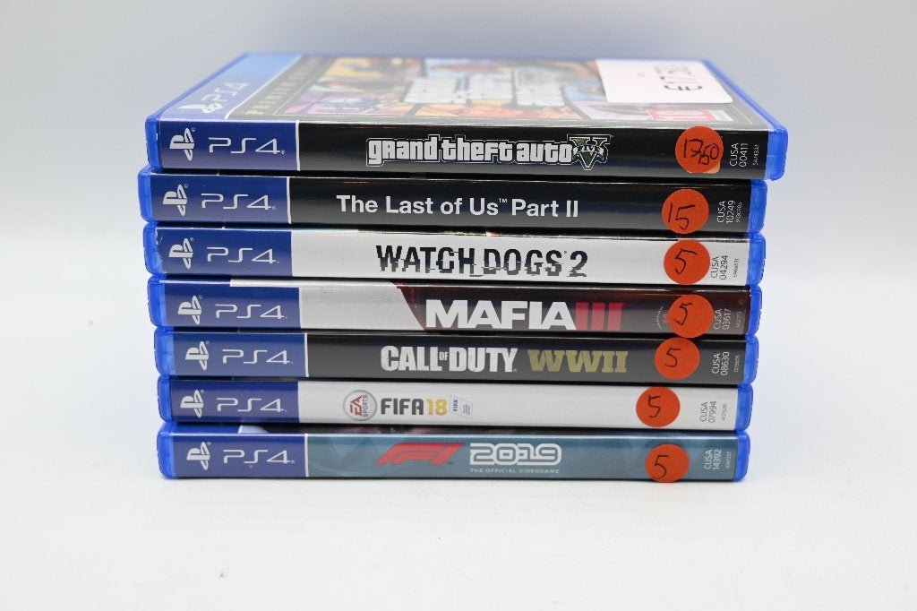 PS4 & PS5 Games : GTA V, The Last of Us, Watch Dogs 2, FIFA, Gebruikt, Vanaf 18 jaar, Overige genres, Support@playstation.com