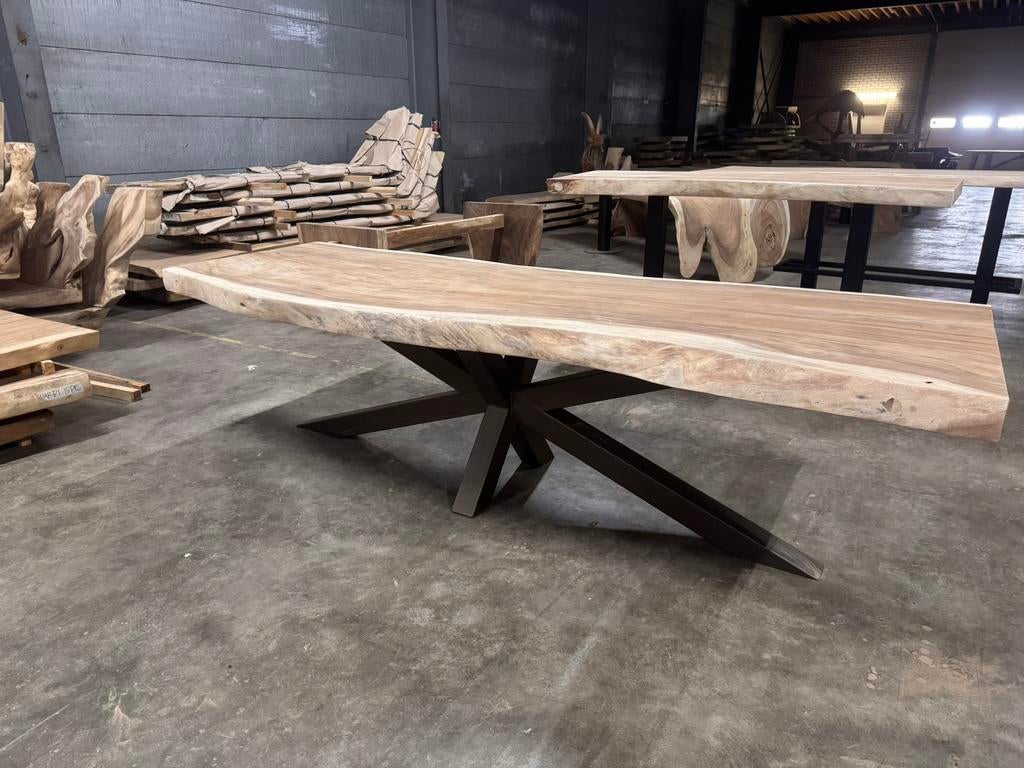 Boomstam eettafels salontafels uniek suarhout van mokana, Huis en Inrichting, Tafels | Eettafels, Ophalen, Hogelandingel 49, Info@mokana.nl