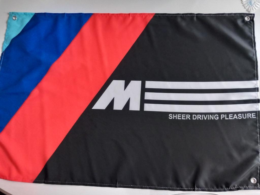 BMW M BANNER 60X90 MET BEVESTIGGINGS OGEN MOOIE KLEUR, Ophalen of Verzenden, Nieuw