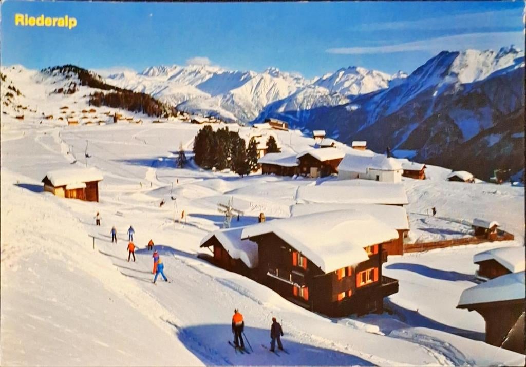 Riederalp Zwitserland 1982, Ophalen of Verzenden, 1980 tot heden, Gelopen, Overig Europa