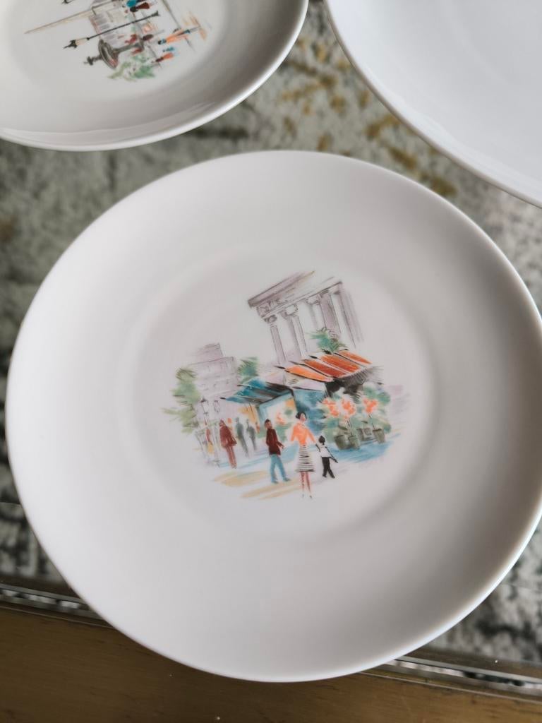 Hutschenreuter vintage porseleinen gebakset Italië decor, Ophalen, Porselein, Overige stijlen