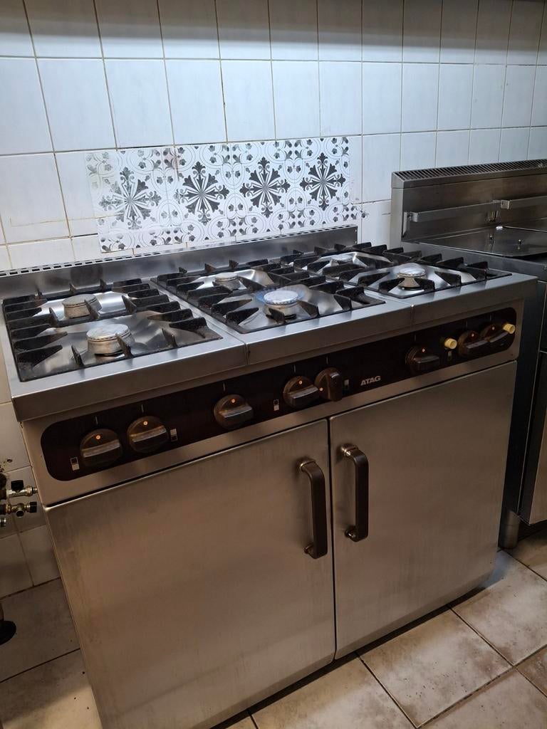 6 pits kookstel gasstel horeca, Witgoed en Apparatuur, Fornuizen, Gebruikt, Minder dan 85 cm, 60 cm of meer, Ophalen of Verzenden