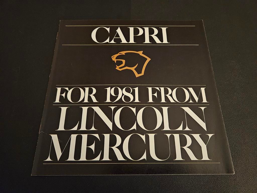 Brochure Mercury Capri 1981 USA, Ophalen of Verzenden, Zo goed als nieuw, Overige merken