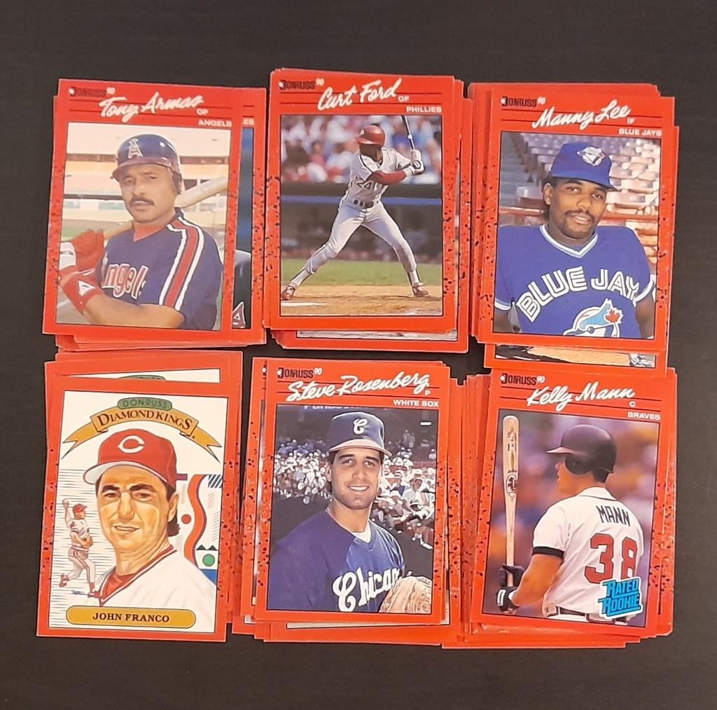 Donruss 1990 - 125 baseball plaatjes, Ophalen of Verzenden, Zo goed als nieuw, Meerdere plaatjes