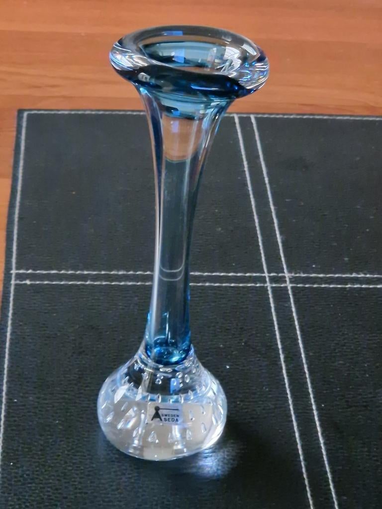 Vintage Vaasje"Dog Bone"of"Jack in the Pulpit"jaren60 Zweden, Antiek en Kunst, Antiek | Glas en Kristal, Ophalen of Verzenden