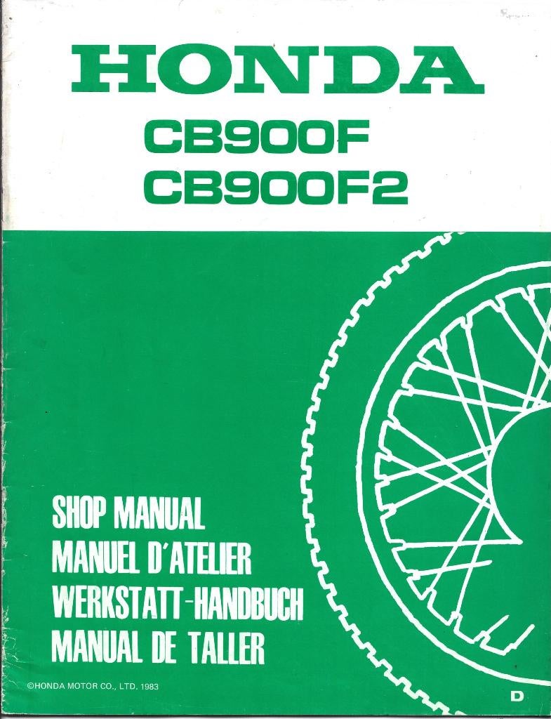 Honda CB900 F CB900 F2 Addendum Honda 1981, Ophalen of Verzenden, Honda