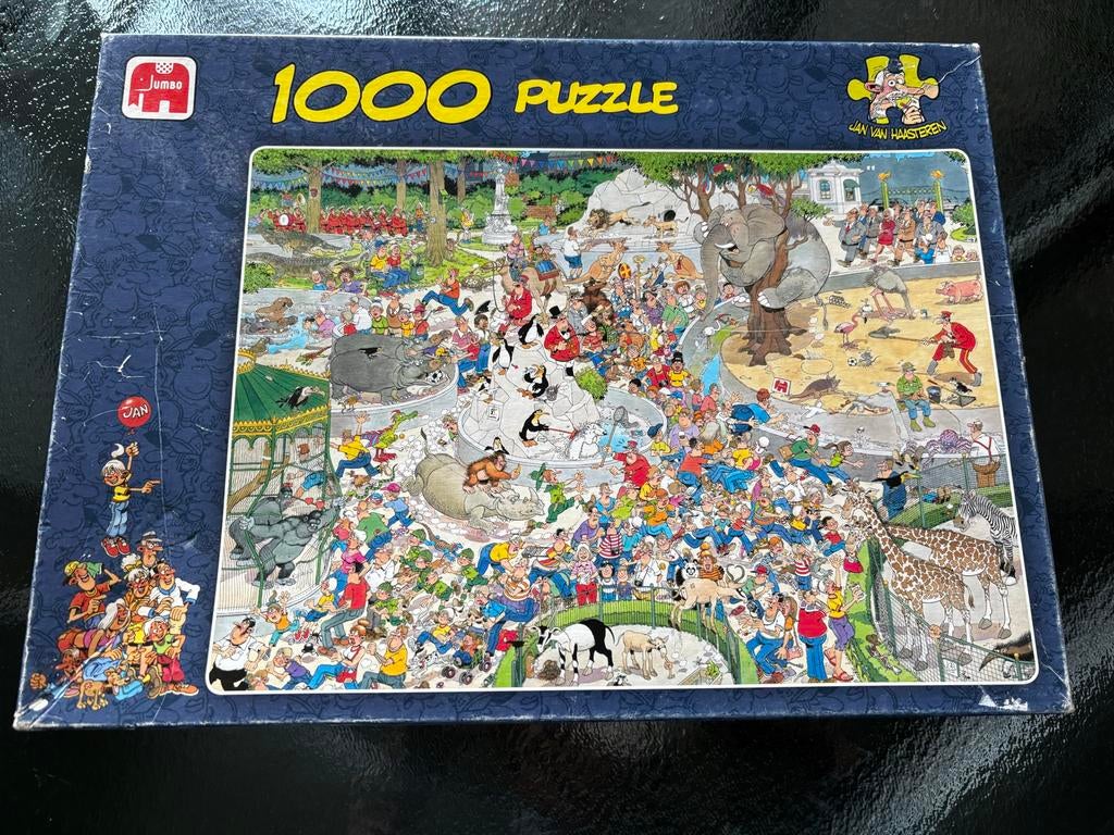 Jumbo Jan van Haasteren - De Dierentuin - 1000 stukjes, Ophalen of Verzenden, 500 t/m 1500 stukjes, Zo goed als nieuw, Legpuzzel