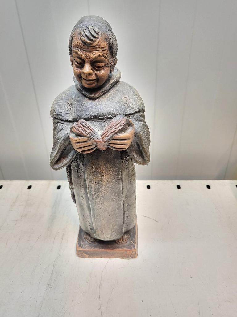Monnik beeldje met boek maat 26 cm, Ophalen of Verzenden