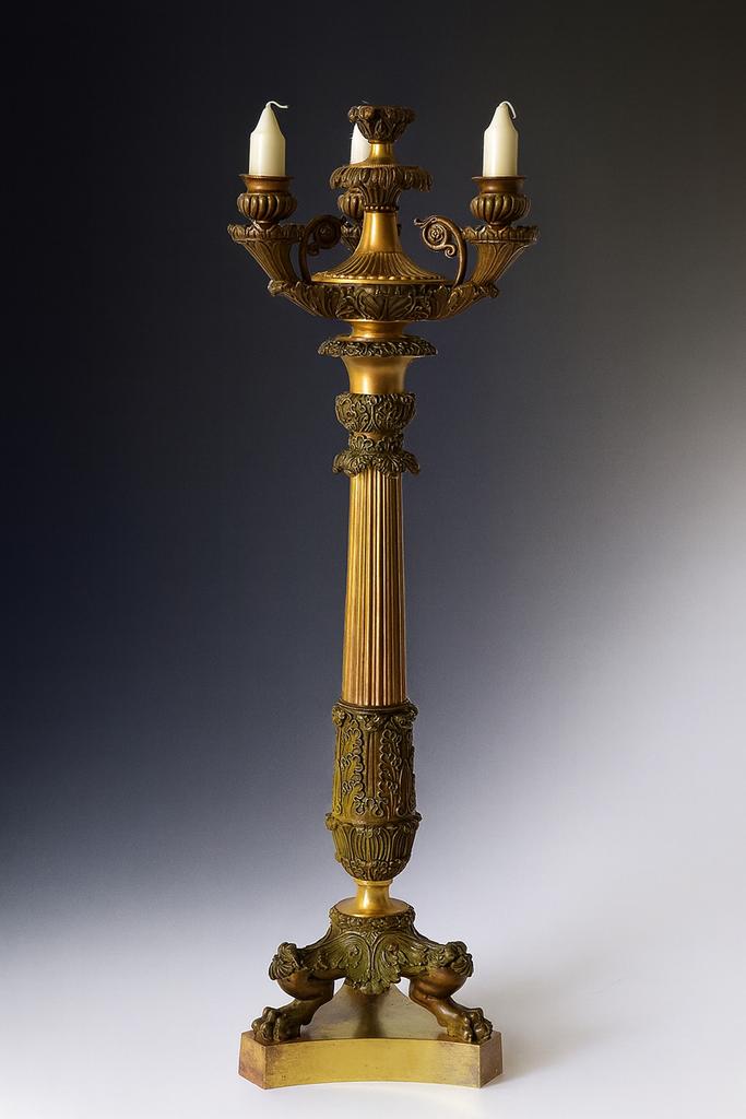 Prachtige  originele Empire Kandelaar (60 cm), Antiek en Kunst, Antiek | Kandelaars, Ophalen, Koper of Brons