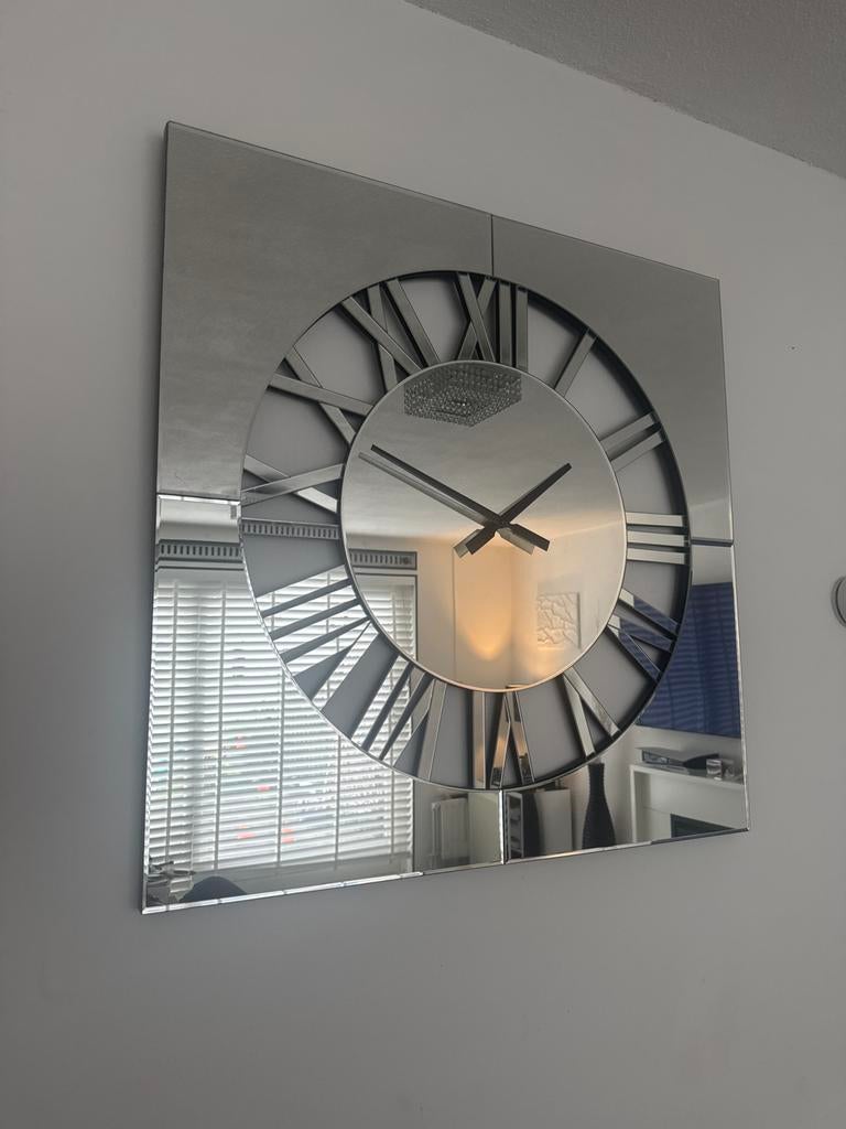 Grote Eric Kuster Stijl Klok - 80x80cm, Ophalen, Zo goed als nieuw, Analoog, Wandklok