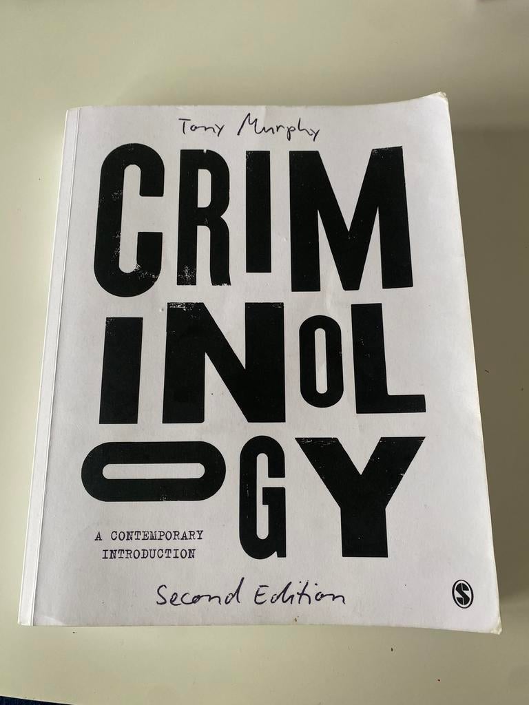 Criminology boek Tony Murphy, Boeken, Studieboeken en Cursussen, Verzenden, Gamma, Gelezen, WO