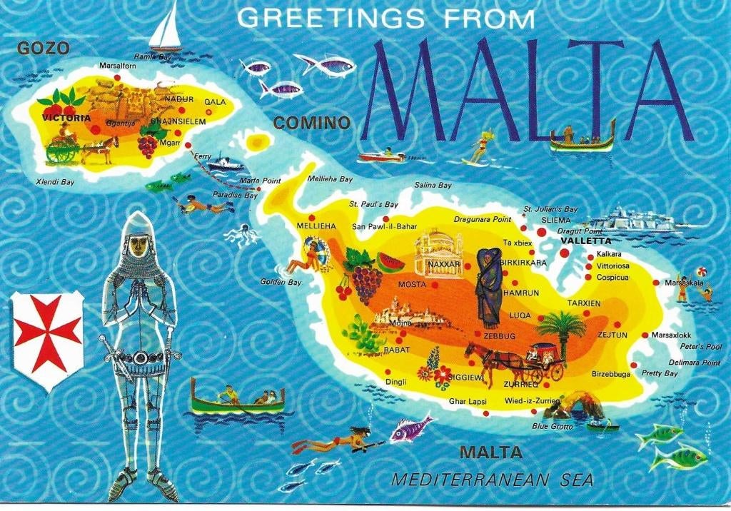 Malta- -Kaartje., Ophalen of Verzenden, 1980 tot heden, Gelopen, Overig Europa