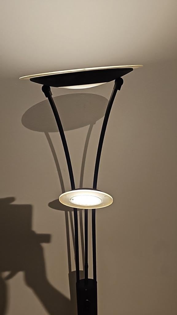 Staaande lamp met USB en leeslamp, Ophalen, Gebruikt, Modern, Metaal
