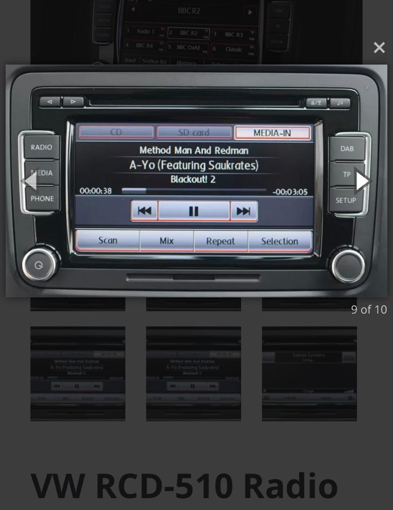 RNS RCD 510 radio sdkaard 3C8 035 195 gps mib pq display, Auto diversen, Autoradio's, Ophalen of Verzenden, Nieuw