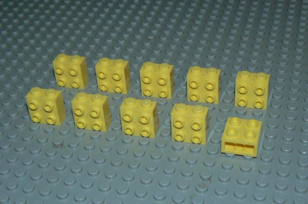 L399 Speciale stenen 1x2 2 hoog bright light yellow 10 st., Ophalen of Verzenden, Nieuw, Losse stenen, Lego