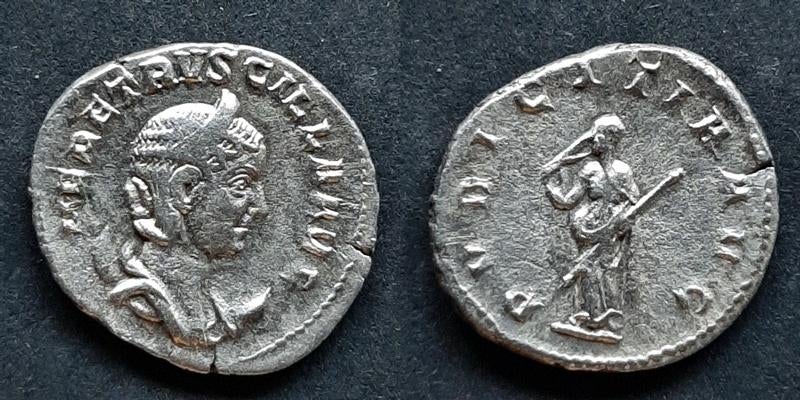 Zilveren dubbele denarius Herrennia Etruscila, Sear 2730, Postzegels en Munten, Munten | Europa | Niet-Euromunten, Verzenden, Overige landen