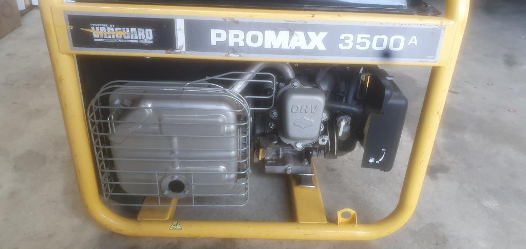 Aggregaat promax 3500, Ophalen, Zo goed als nieuw, Minder dan 5 kVA, Benzine