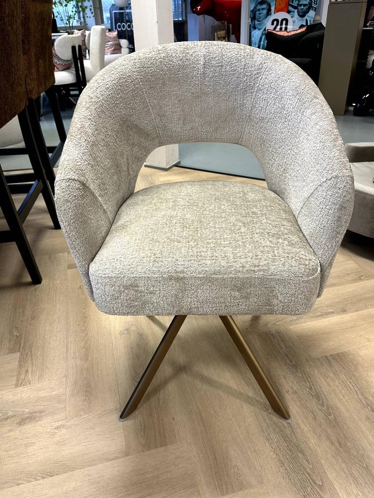 Luxe Eetkamerstoel Ines Supreme Draaibaar Beige Sand NIEUW, Huis en Inrichting, Stoelen, Overige kleuren, Drie, Info@oosterbaanwonen.nl