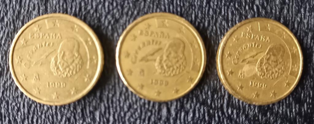 Spanje 10 eurocent 1999  3 x, Ophalen of Verzenden, Spanje, 10 cent
