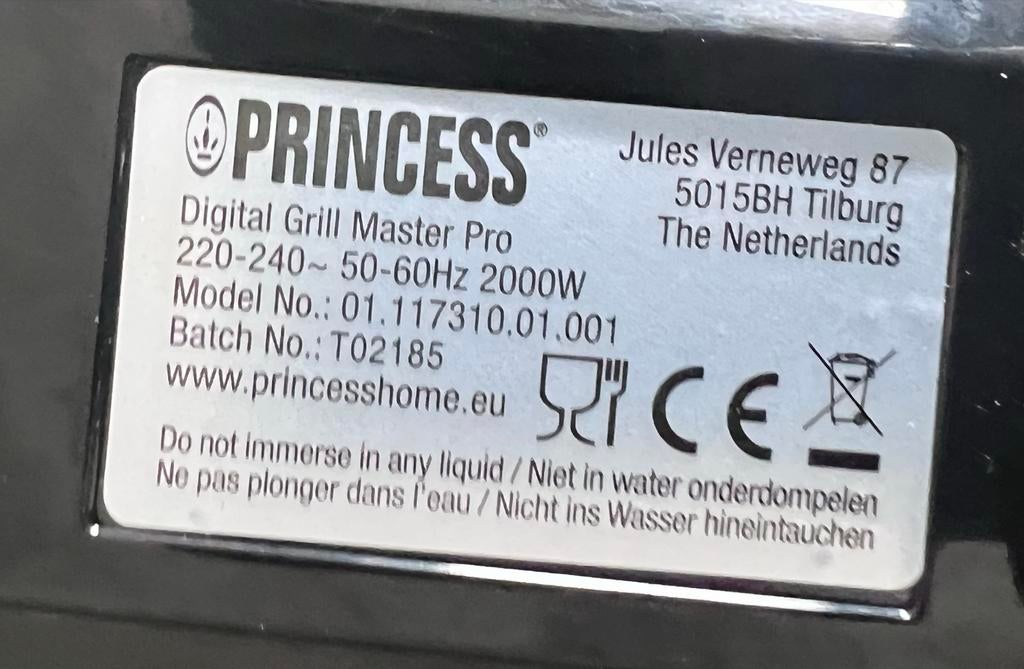 Princess Digital Grill Master Pro - Panini Grill, Ophalen, Uitneembare platen, Gebruikt