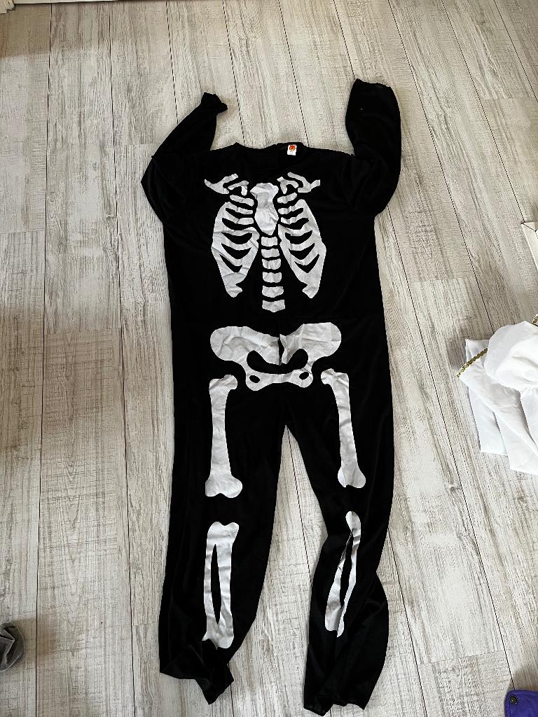 Carnaval skelet l xl, Carnaval, Onbekend, Maat 56/58 (XL), Ophalen of Verzenden