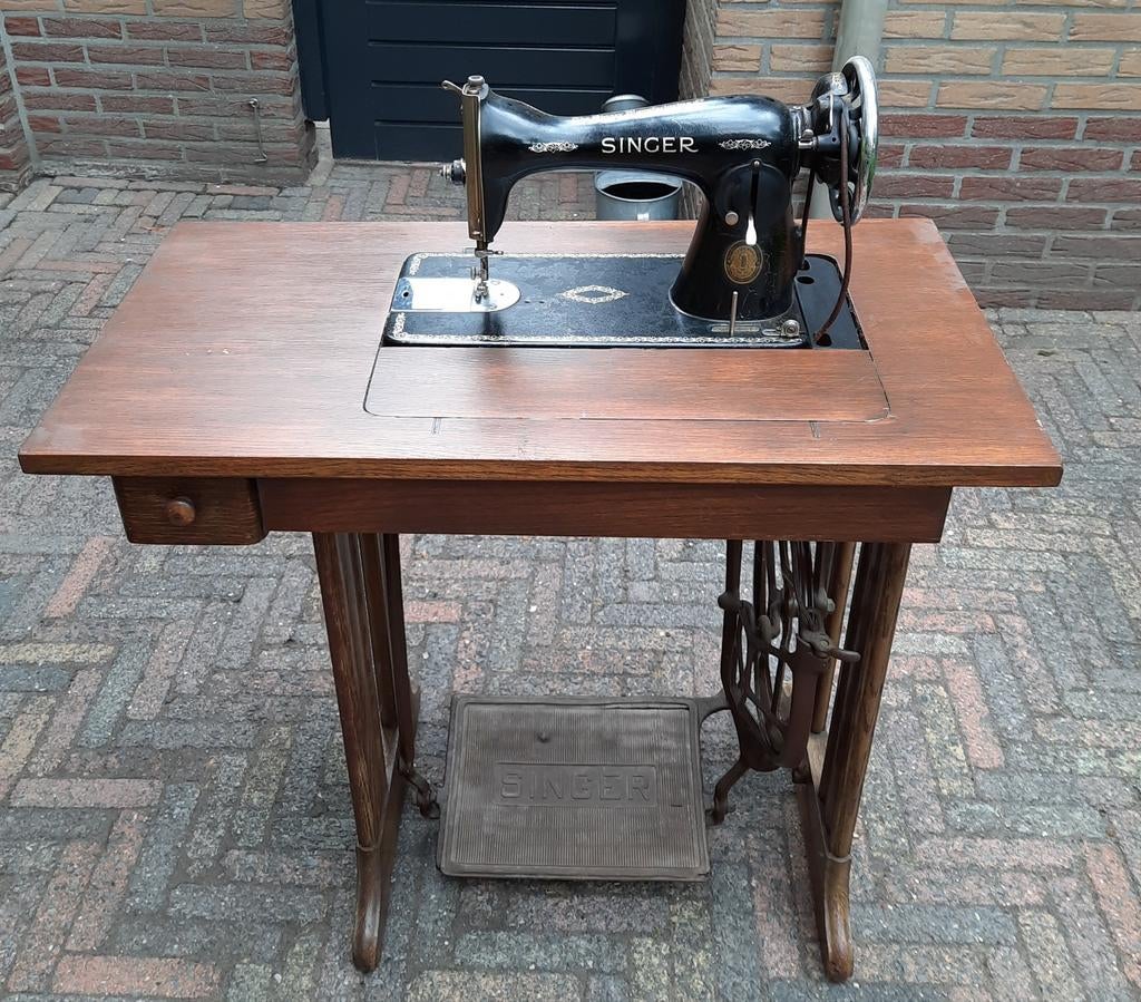 Antieke Singer Trapnaaimachine, Antiek en Kunst, Antiek | Naaimachines, Ophalen